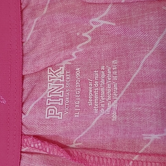PINK Victoria's Secret Pink & White Logo Print Boxer Shorts size XL - Picture 3 of 9
